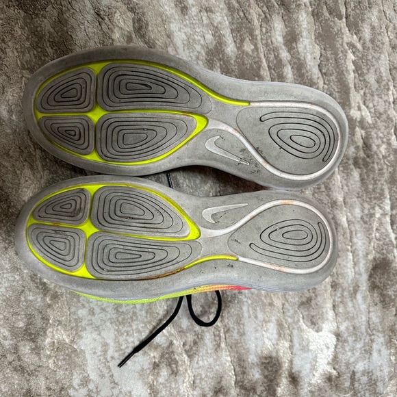 NIKE LUNARGLIDE 8 OC Neon Yellow Pink Running Training Walking Shoes - Picture 6 of 6